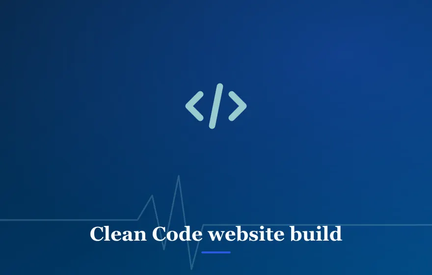 Clean Code website build for private clinics